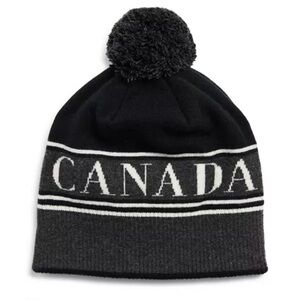 Canada Goose Black Pom Toque Beanie Hat